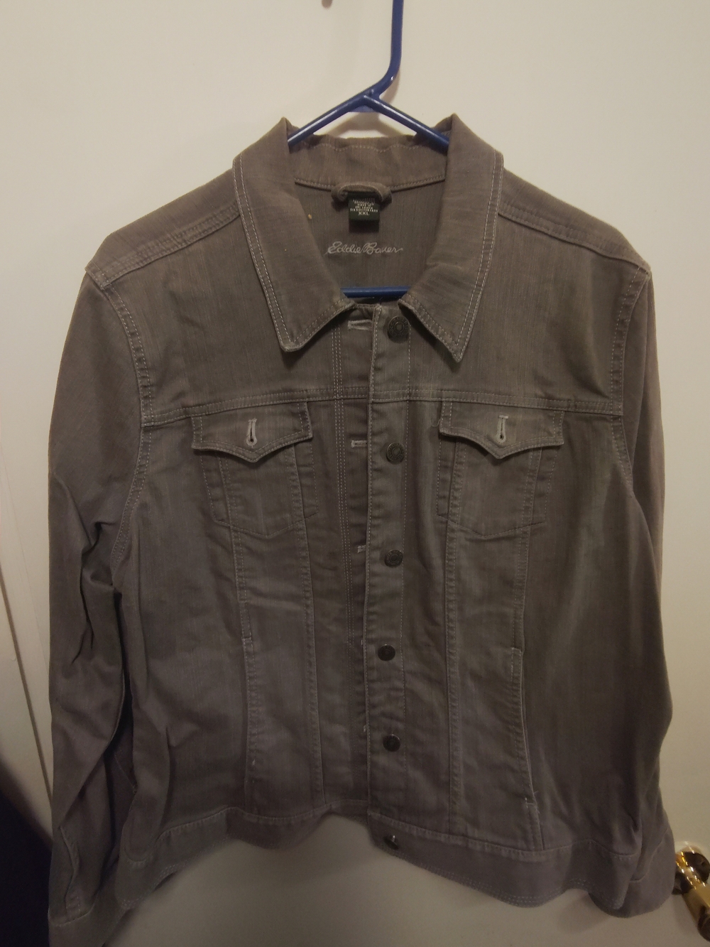 XXL Eddie Bauer Women's Gray Denim Jacket